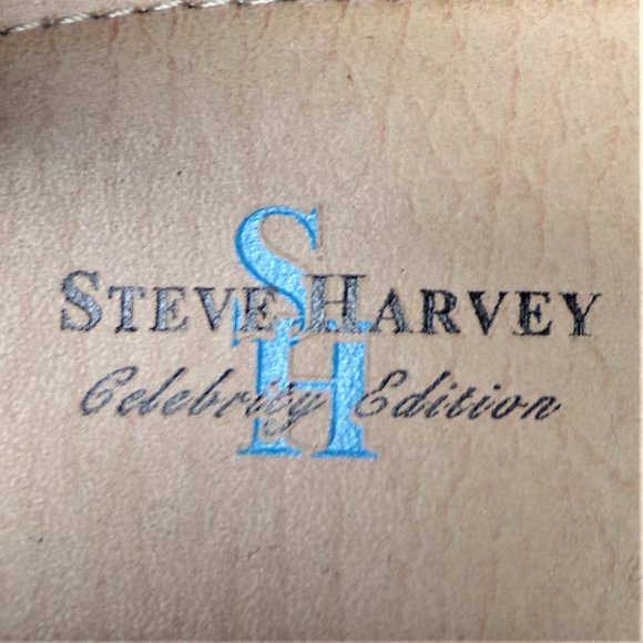 STEVE HARVEY CELEBRITY EDITION size 7 black flat-heel loafers all synth. mat. - Picture 15 of 16